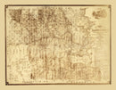 Vintage Map of Llano County, Texas 1875