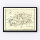Vintage Map of Madison County, Texas 1879