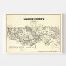 Vintage Map of Marion County, Texas 1879