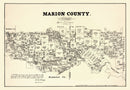 Vintage Map of Marion County, Texas 1879