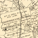 Vintage Map of Montgomery County, Texas 1880