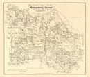 Vintage Map of Montgomery County, Texas 1880