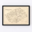 Vintage Map of Navarro County, Texas 1880