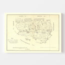 Vintage Map of Orange County, Texas 1880