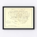 Vintage Map of Orange County, Texas 1880