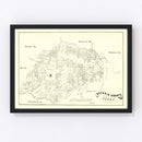 Vintage Map of Refugio County, Texas 1879