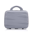 4-Piece PP Spinner Wheel Luggage Set with Cosmetic Case, Light Gray