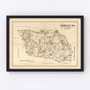 Vintage Map of Shelby County, Texas 1879