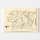 Vintage Map of Trinity County, Texas 1879