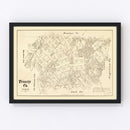 Vintage Map of Trinity County, Texas 1879