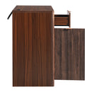 K&K 2-Piece Coffee Bar Cabinet with Fridge Space