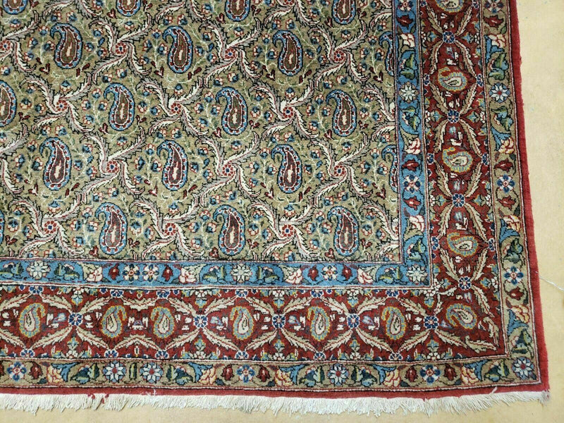 4' X 7' Handmade Turkish Wool Rug Paisley Hand Knotted Flowers One Of A Kind