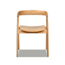 Simeon - Scandinavian Sculpted Dining Chair - Warm Natural Brown by HouseOfZazla
