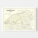 Vintage Map of Washington County, Texas 1879