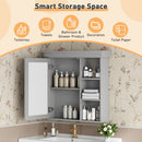 Wall Mounted Bathroom Medicine Cabinet With Mirror And Adjustable Storage With Soft Close Hinges by Unique Piece Furniture
