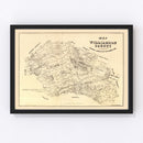 Vintage Map of Williamson County, Texas 1880