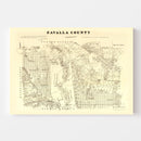 Vintage Map of Zavalla County, Texas 1879