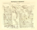 Vintage Map of Zavalla County, Texas 1879
