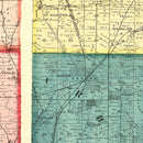 Vintage Map of Champaign County, Ohio 1858