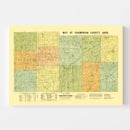 Vintage Map of Champaign County, Ohio 1894
