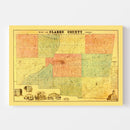 Vintage Map of Clarke County, Ohio 1859