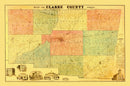 Vintage Map of Clarke County, Ohio 1859