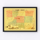 Vintage Map of Clarke County, Ohio 1859