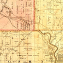 Vintage Map of Coshocton County, Ohio 1850