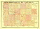 Vintage Map of Coshocton County, Ohio 1850