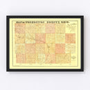 Vintage Map of Coshocton County, Ohio 1850