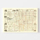 Vintage Map of Franklin County, Ohio 1856
