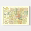 Vintage Map of Franklin County, Ohio 1895
