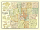 Vintage Map of Franklin County, Ohio 1895