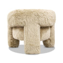 Avalon - Genuine Sheepskin Fur Split Barrel Back Accent Chair - Natural Blonde by HouseOfZazla
