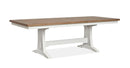 Kingston - Extendable Trestle Dining Table - Whisper White And Cerused Nutmeg by Unique Piece Furniture