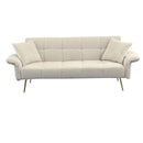 Convertible Double Futon Sofa Bed With Folding Armrests For Living Rooms