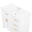 Bathroom Vanity With Sink, Soft Close Doors, 4 Storage Drawers by HouseOfZazla