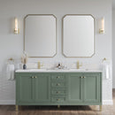 James Martin Chicago 72" Double Bathroom Vanity, Smokey Celadon
