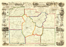 Vintage Map of Greene County, Ohio 1855