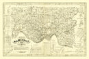 Vintage Map of Hamilton County, Ohio 1847
