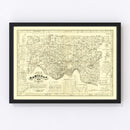Vintage Map of Hamilton County, Ohio 1847