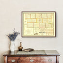 Vintage Map of Holmes County, Ohio 1861