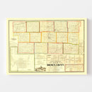 Vintage Map of Holmes County, Ohio 1861