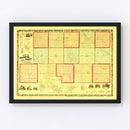 Vintage Map of Mahoning County, Ohio 1860