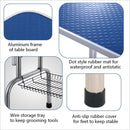 Folding Dog Pet Grooming Table Stainless Steel Frame Rubber Mat On Board With Adjustable Arm And Clamps Pet Dog Cat Grooming Table by HouseOfZazla