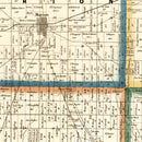 Vintage Map of Marion County, Ohio 1852