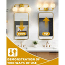 Irvine Gold Modern Frosted Glass 3-Light Vanity Light