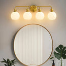 Irvine Gold Modern Frosted Glass 4-Light Vanity Light