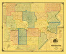 Vintage Map of Monroe County, Ohio 1869