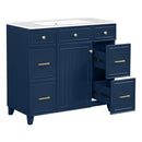 Bathroom Vanity With Ceramic Sink, Soft Close Doors, Adjustable Shelves by HouseOfZazla